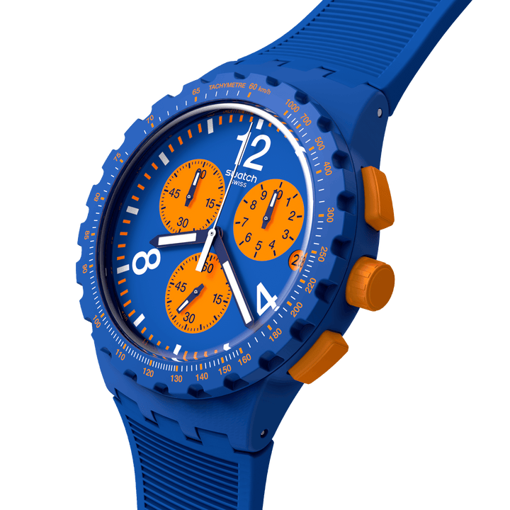 Swatch orologio PRIMARILY BLUE Originals Chrono 42mm SUSN419 - Capodagli 1937