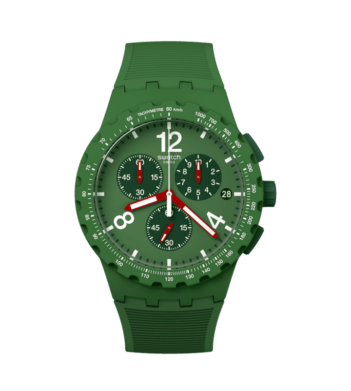 Swatch orologio PRIMARILY GREEN Originals Chrono 42mm SUSG407 - Capodagli 1937