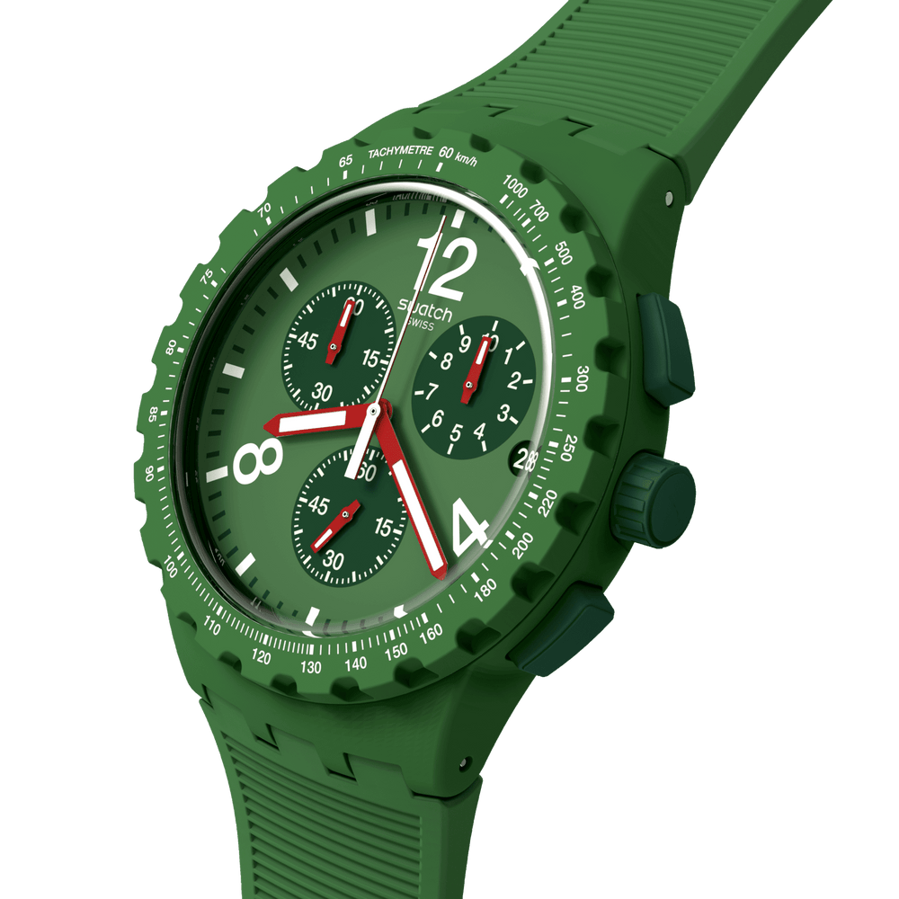 Swatch orologio PRIMARILY GREEN Originals Chrono 42mm SUSG407 - Capodagli 1937
