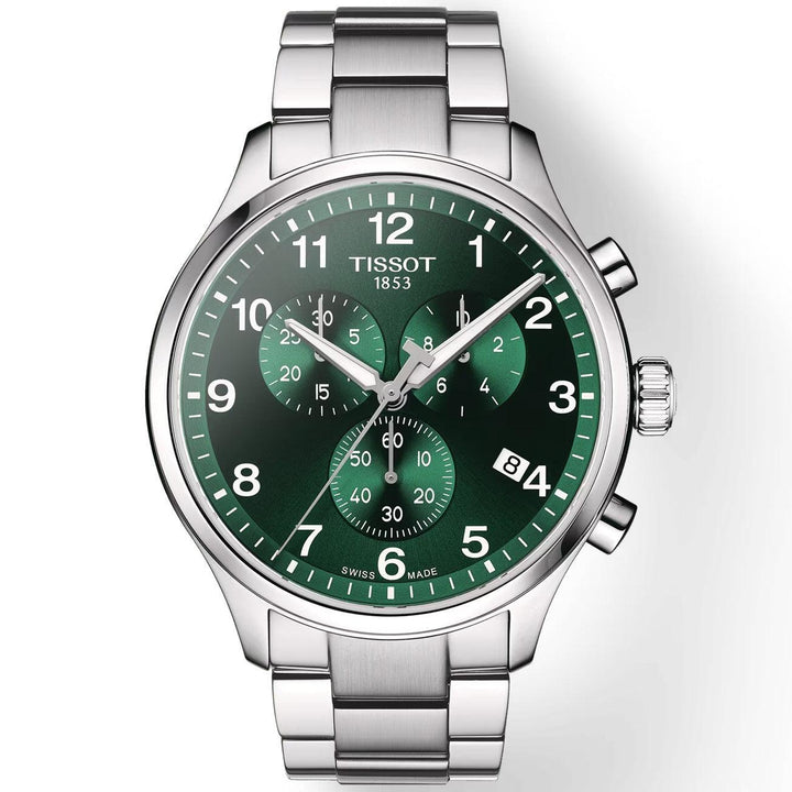Montre Tissot Chrono XL Classic 45mm acier quartz vert T116.617.11.092.00 - Capodagli 1937