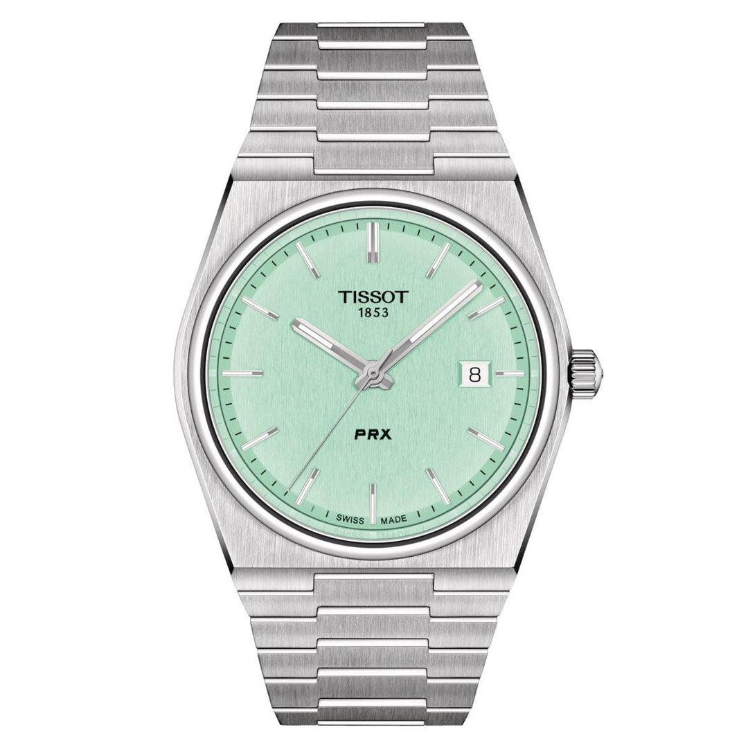 Tissot orologio PRX 40mm verde acqua quarzo acciaio T137.410.11.091.01 - Capodagli 1937