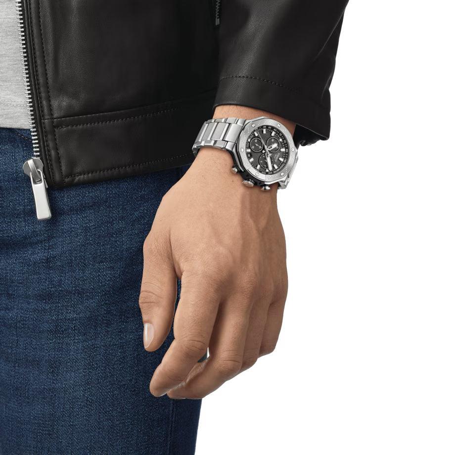 Reloj Tissot T-Race Cronógrafo 45mm acero negro cuarzo T141.417.11.051.01 - Capodagli 1937