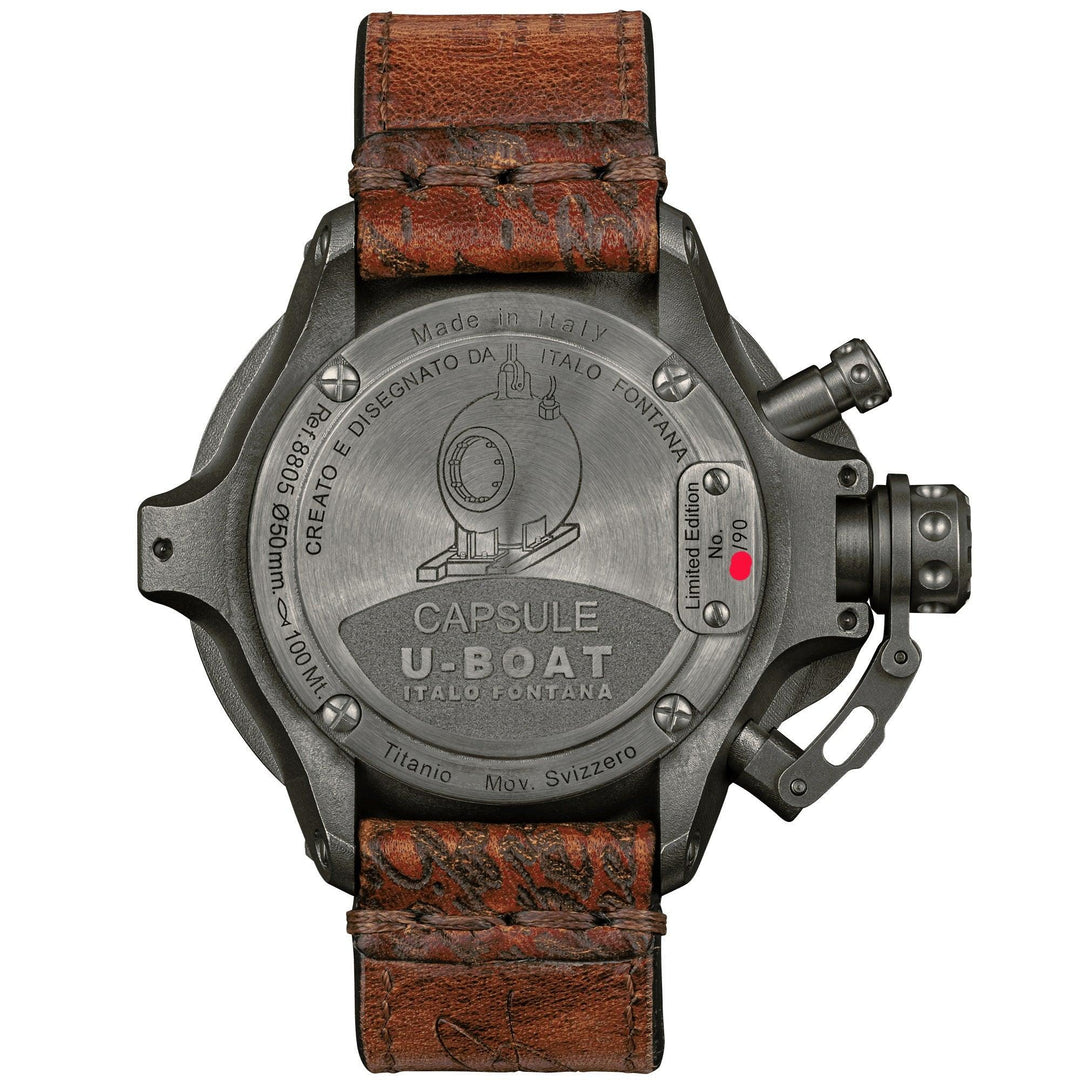 U-Boat orologio Capsule Titanium BK BE 50mm edizione limitata automatico titanio 8805 - Capodagli 1937