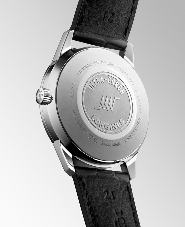 Reloj Longines Ultra-Chron Classic 37mm plateado automático acero L2.537.4.72.2