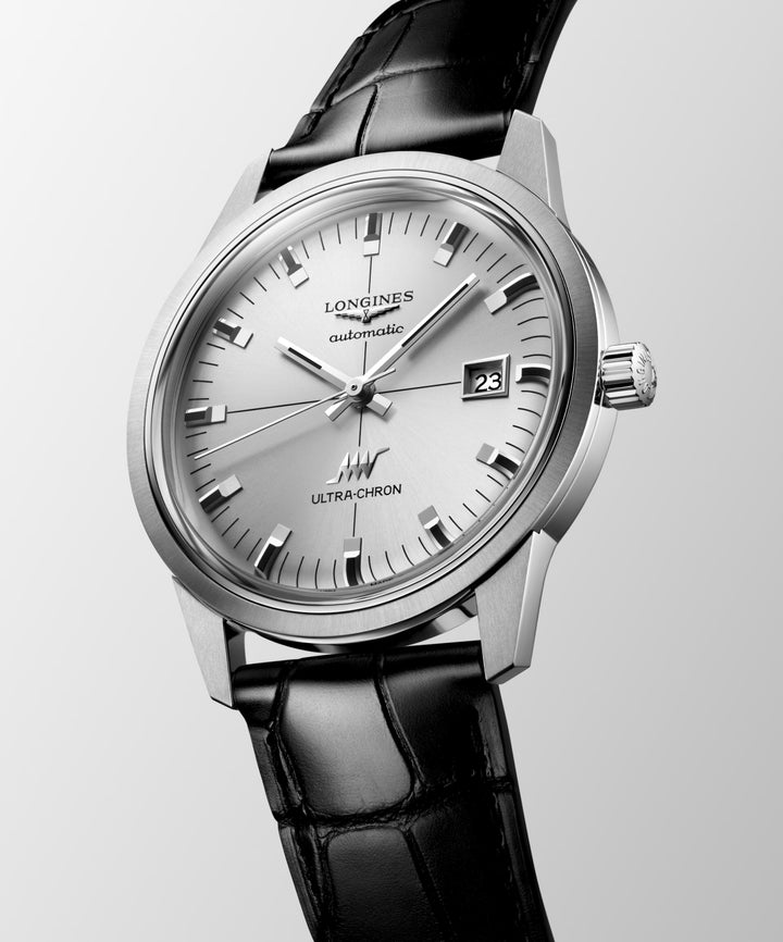 Reloj Longines Ultra-Chron Classic 37mm plateado automático acero L2.537.4.72.2
