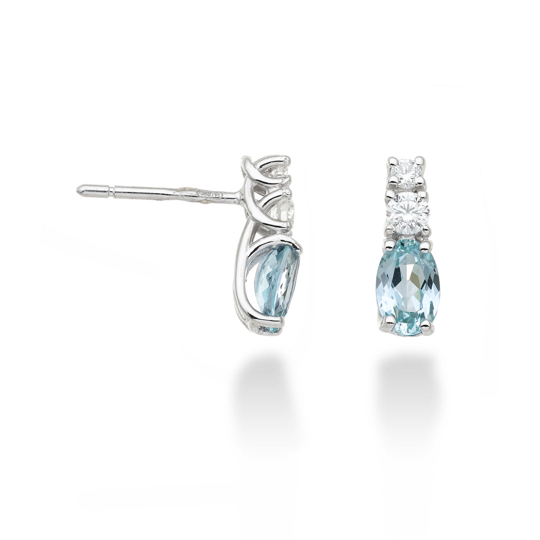 Mikiko or 18k paraiba tourmaline oval 6x4 ct.1,40 dia ct.0,20 MO5035O4PAR