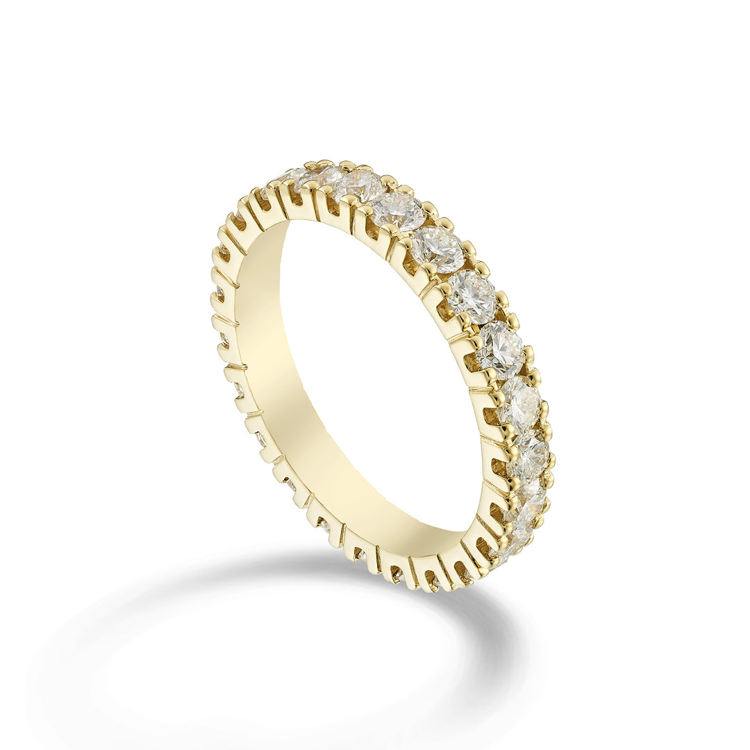 Golay linear yellow gold finger ring AETL022DI200G-23164110075