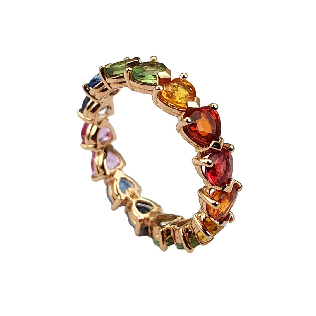 Anillo Golay con corazones de zafiros multicolor AETL449MC4-24151110008
