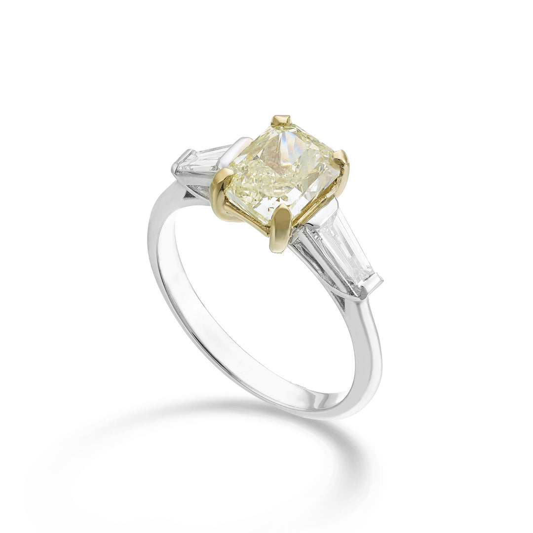 Bague fantaisie oct diamant Golay 7x6 et tepper latéral ACL788DFY76BG-25336110136