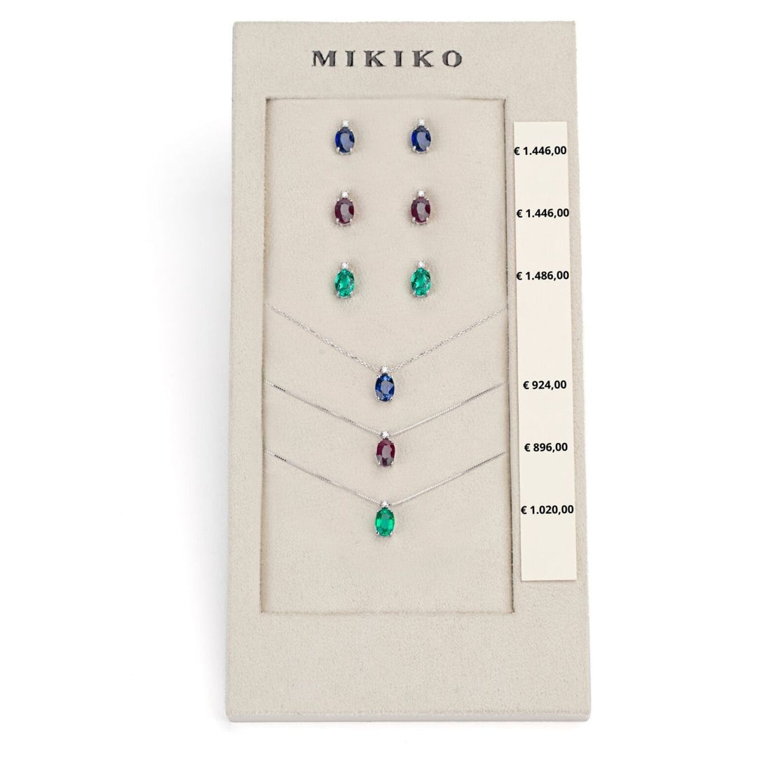 Mikiko package cl 5035 + or 5024 18kt oval 7x5 sapphire, ruby ​​and emerald nat. M.LIGHTBOX.10-N