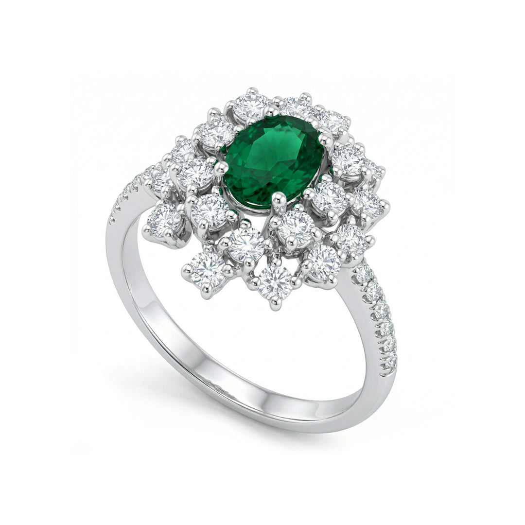 Bague émeraude ovale Golay 7x5 contour irrégulier ACLC834DSM75-26065110194
