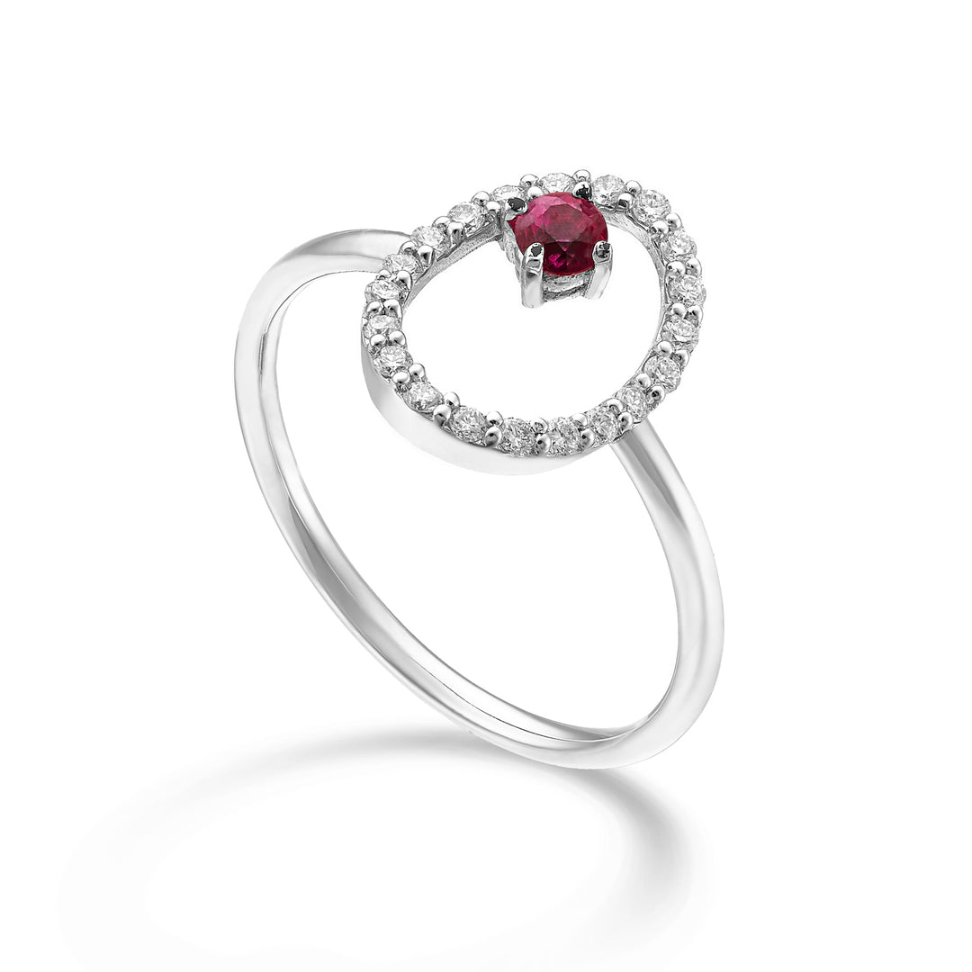 World Diamond Group an 18k "ovale" rubino n. ct.0,11 diam. ct.0,15 GA5183O4RBN026