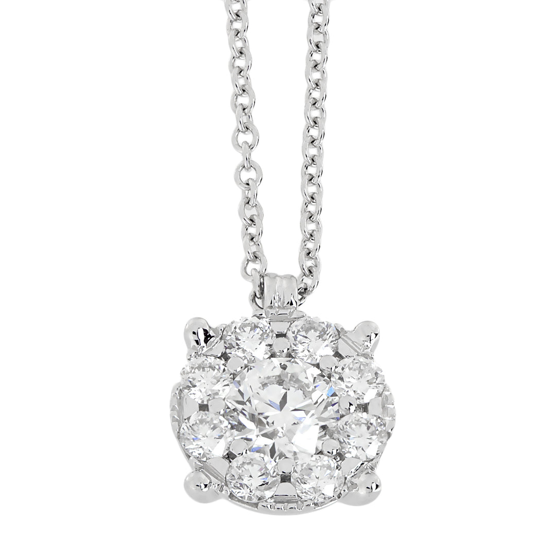 Golay collana tondo con centrale ct 0,30 e contorno GGICE04-24271110025