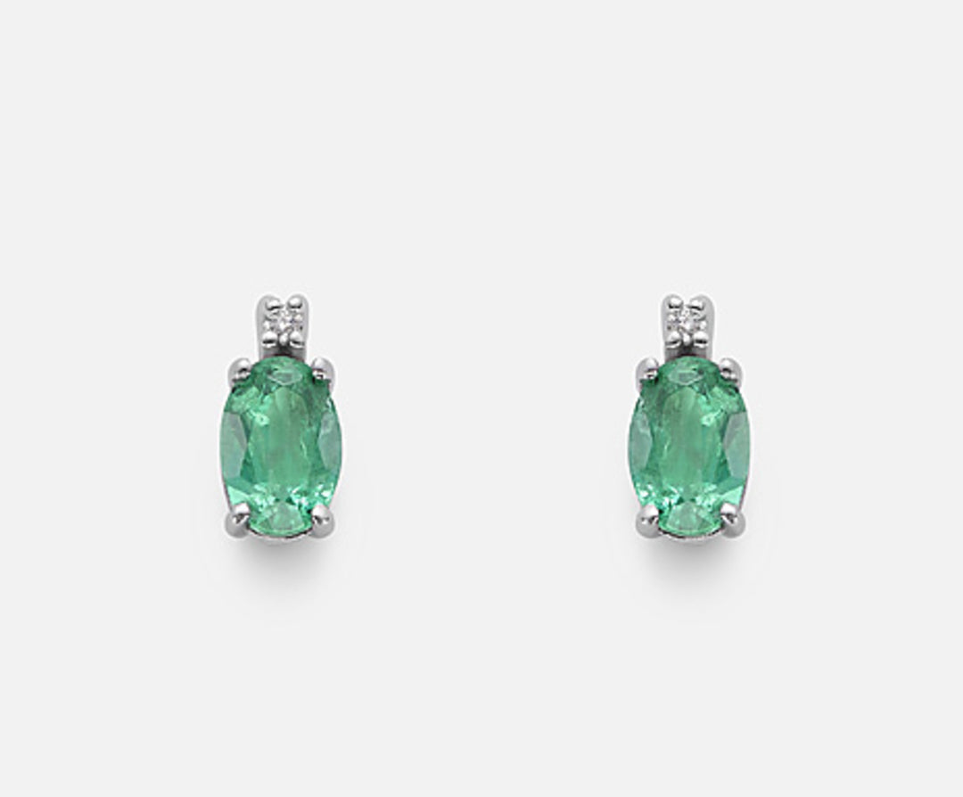 Mikiko or 9k oval emerald 6x4 ct.0,60 diam. 0.02 ct MO5023R4BE