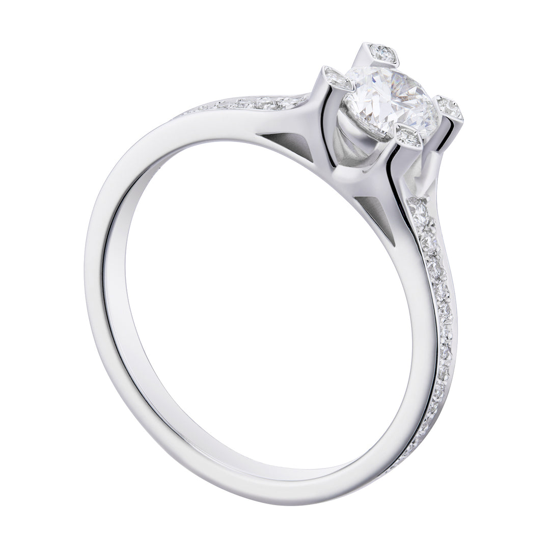 World Diamond Group anello fm griffes incas. gambo pave&