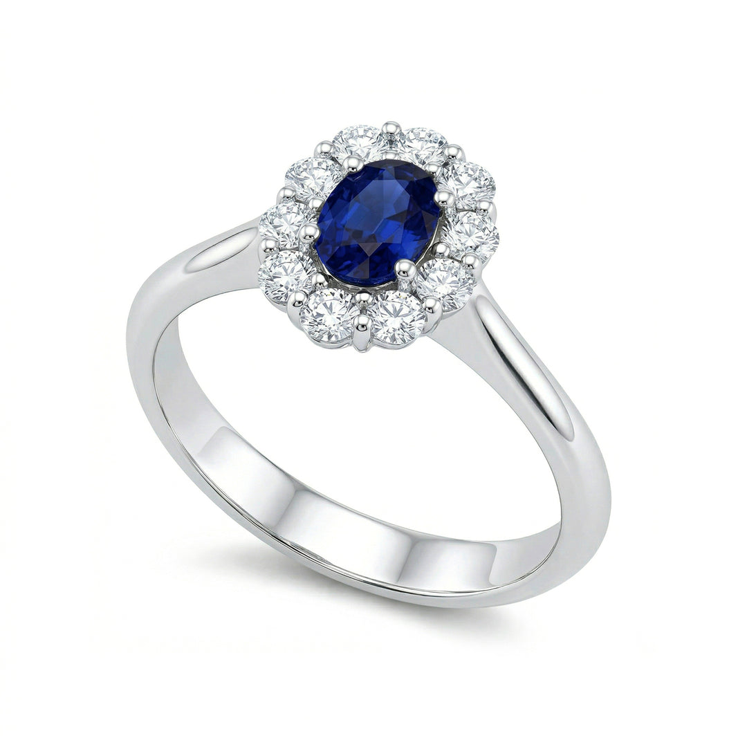 Bague saphir ovale Golay 5x4 et diamants ACL041DIZB-26111110385