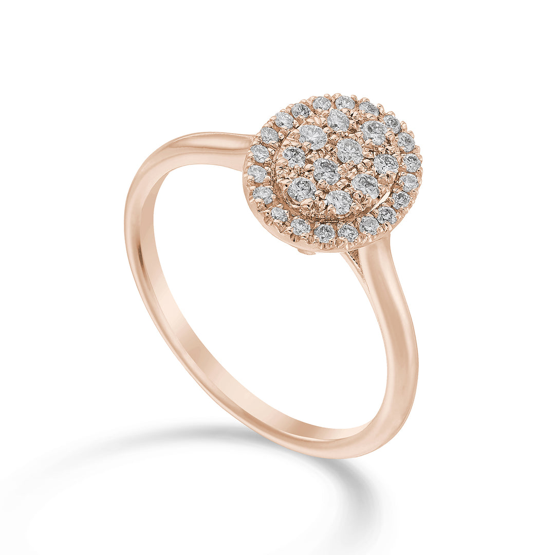 Golay anello multipietra forma ovale oro rosa AMP002DIR-23184110040