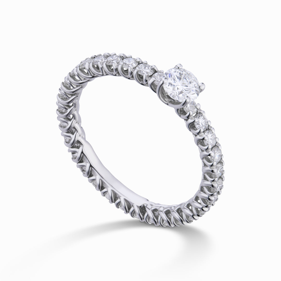 Anillo de gracia lineal Golay con solitario 0,3 ct ABTRE1475-23059110016