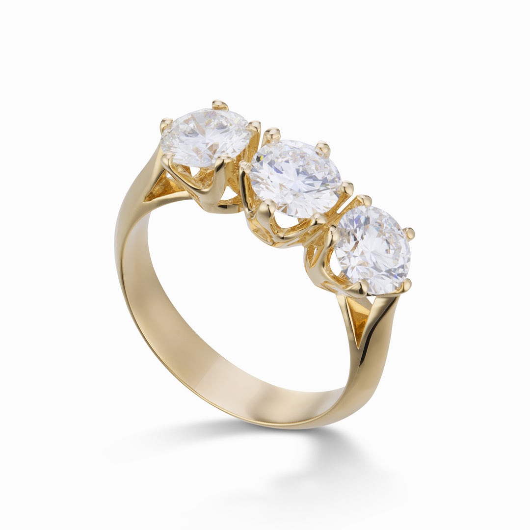 Anillo trilogía lineal Golay ct. 0,80x3 shu. oro amarillo XDATR003DI080-23248110010
