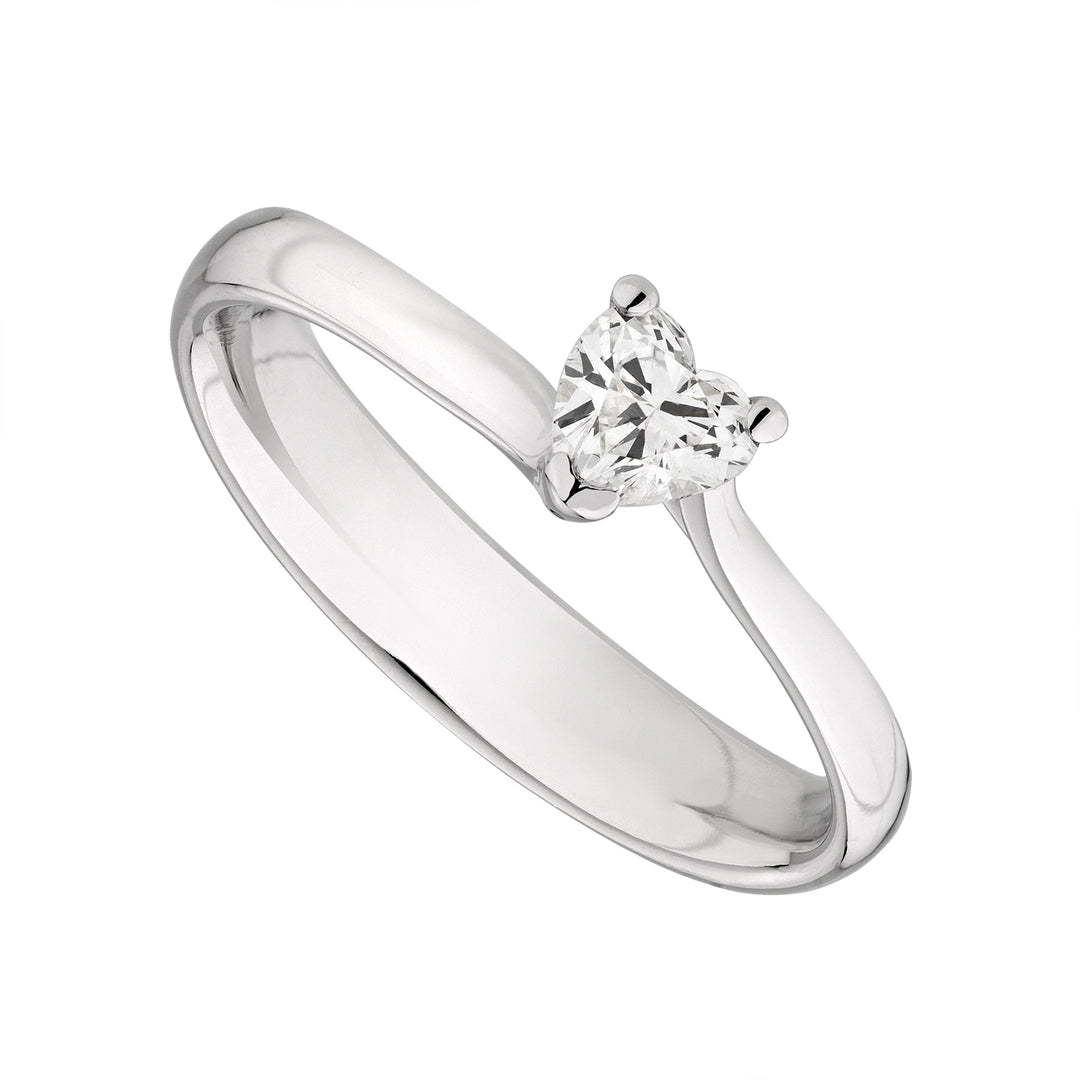 Anillo solitario de World Diamond Group con corazón de céntimos de Valentino. 0,20 ASC002DI2-19007110034