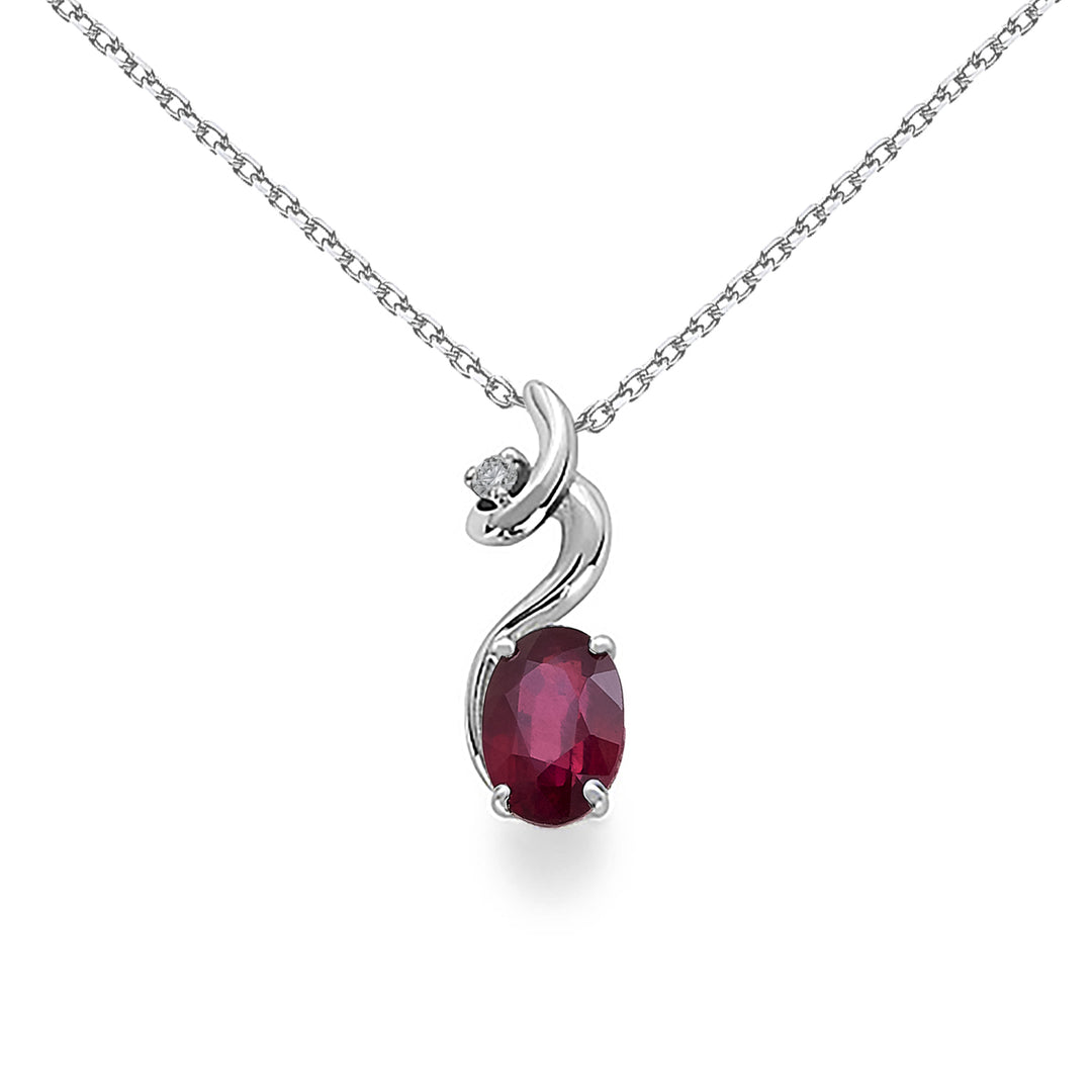 Mikiko cl 18k rubino ovale 6x4 ct.0,40 diam. ct.0,01 MD5024O4RBC