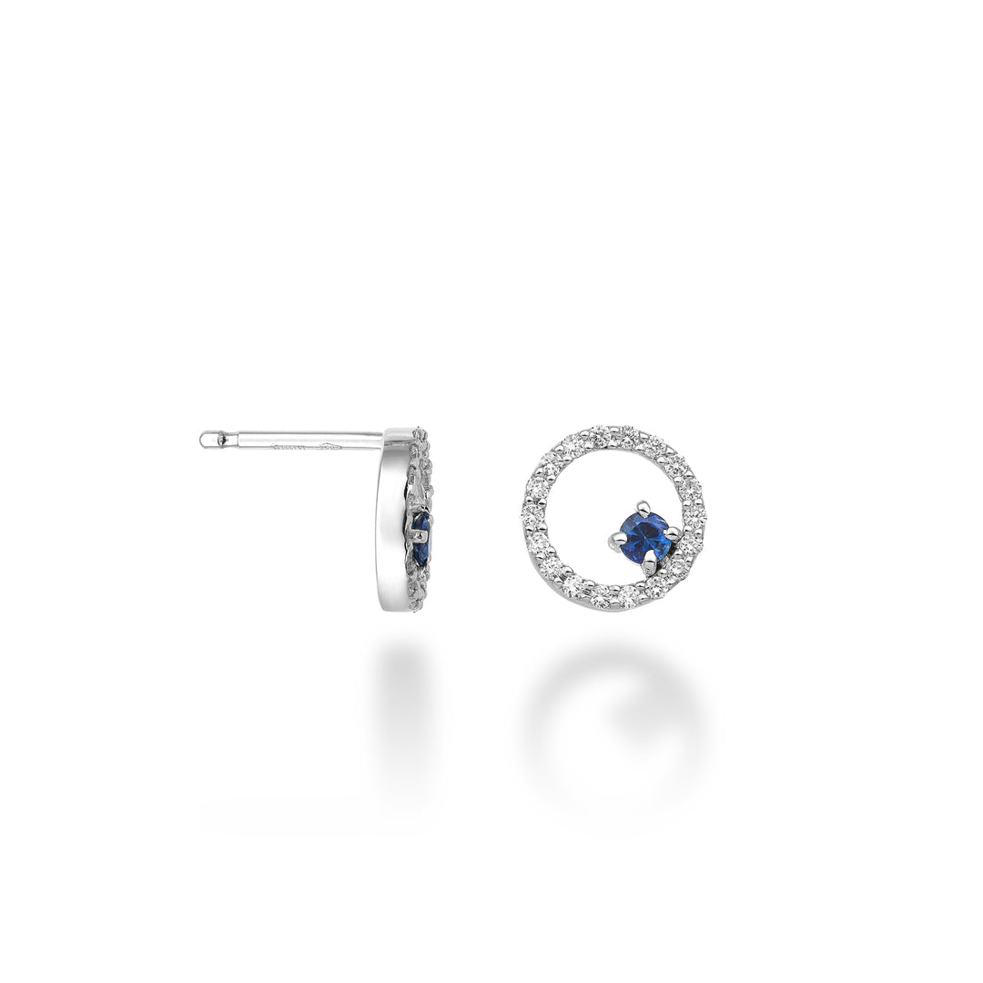 World Diamond Group or 18k "tondo" zaffiro n. ct. 0,22 dia ct. 0,28 GO5138O4ZFN050