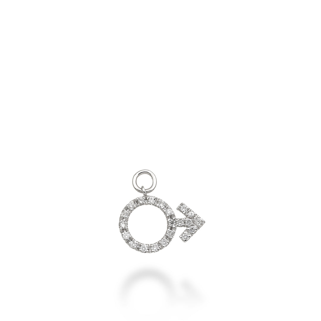 World Diamond Group symbole de charme homme 18 carats ct.0,16 g vs or blanc GCH216DIO4