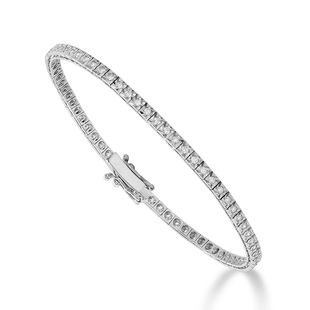 World Diamond Group bracciale tennis castone a stella nuovo ct. 0,83 BTQ040080WDI1-22294110039