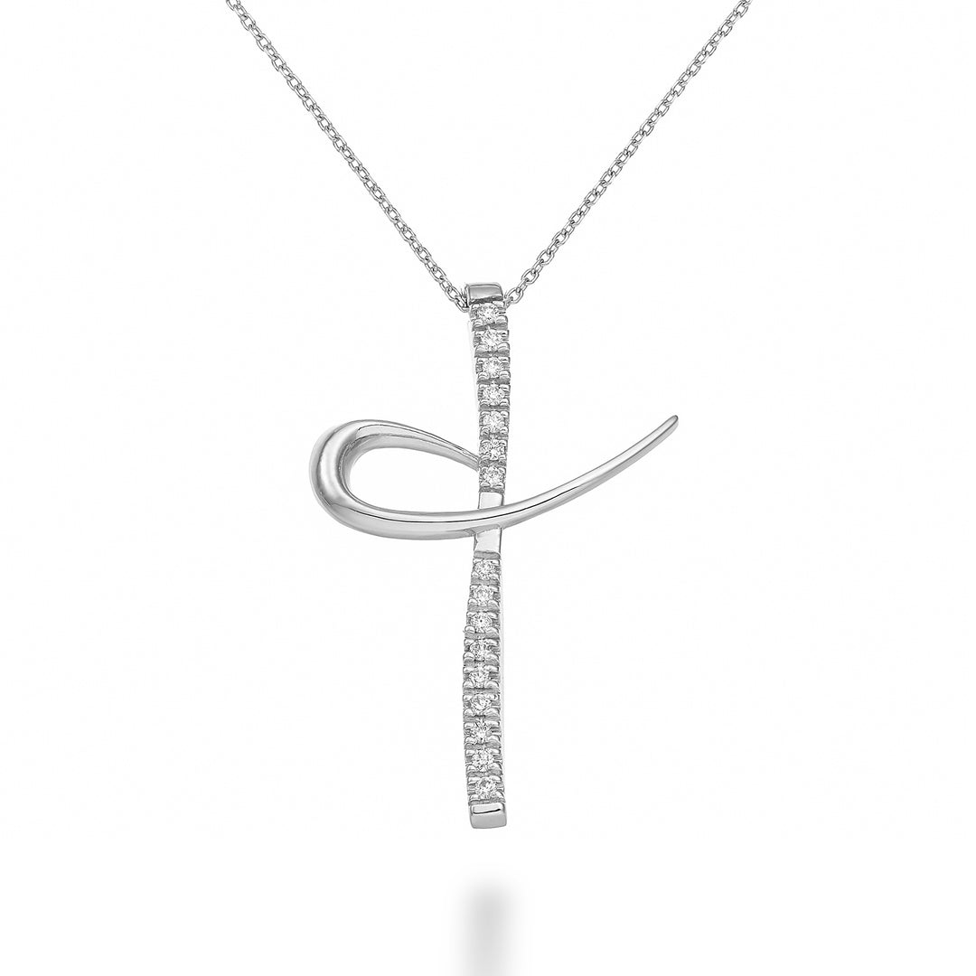 Nihama cl 18k diam. 0.09 ct cross ND5107O4BR009