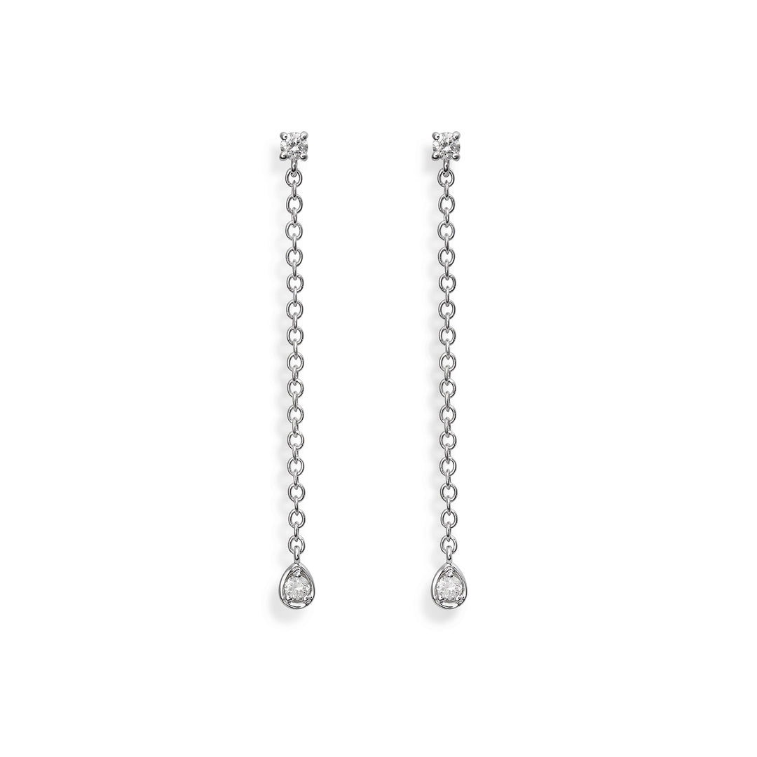 World Diamond Group ou chaîne goutte lunette 18 carats 0,12 ct 3,30 cm blanc GO5069O4BR012