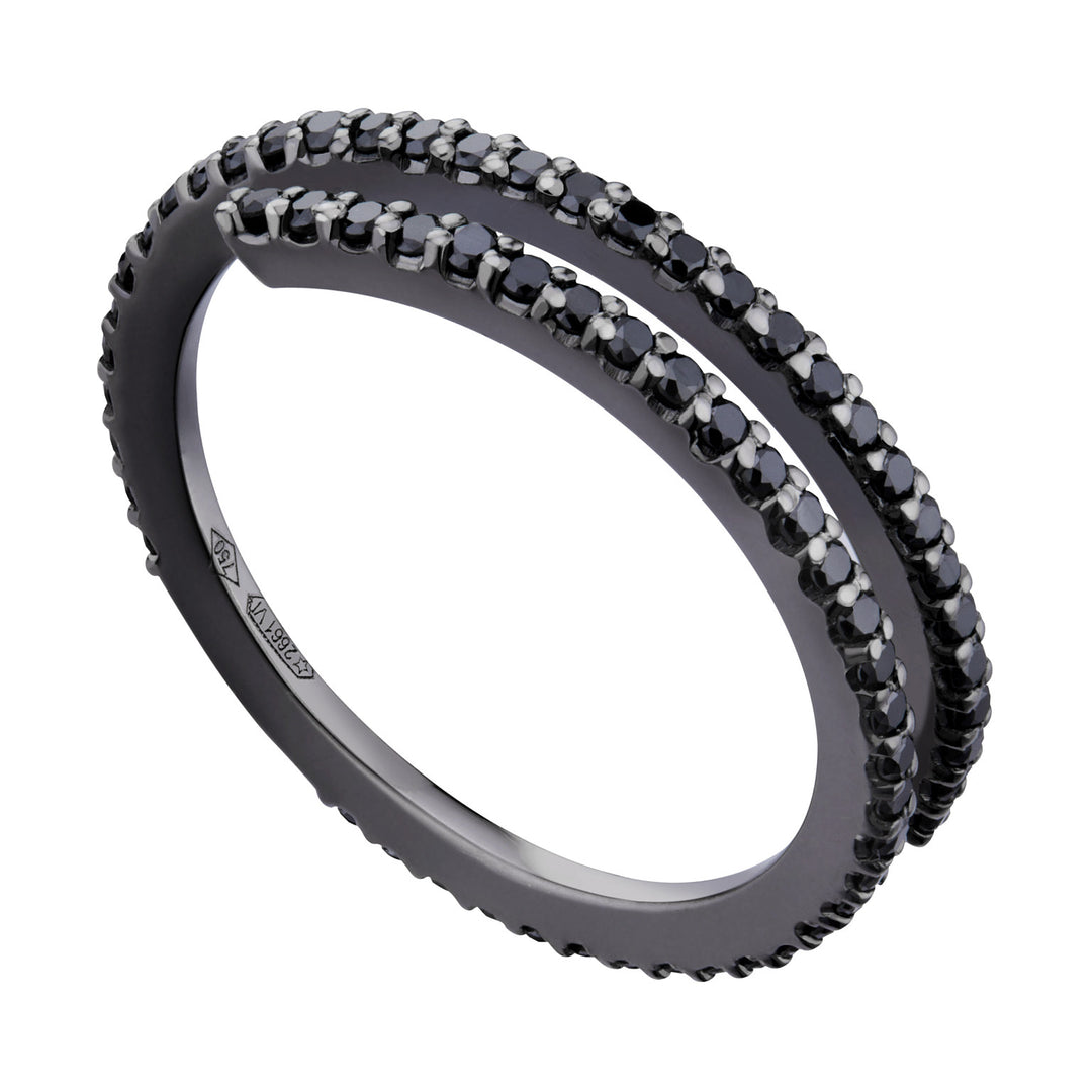 Mikiko un girodito de 18k 2 hileras diam negro ct. 0.54MAET070BK1O8