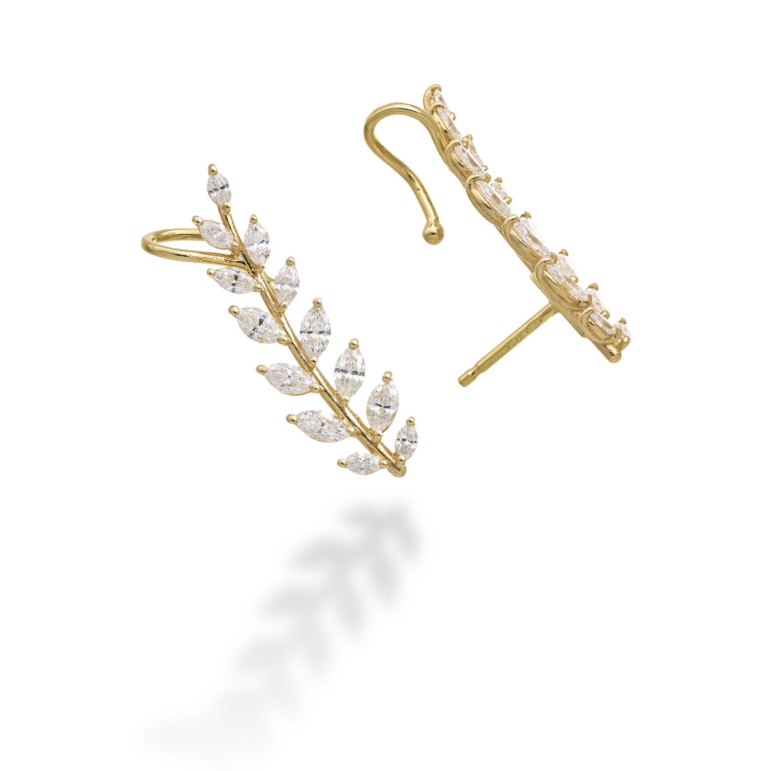Golay mono orecchino ulivo con marquise, oro giallo, dx OD840DGDX
