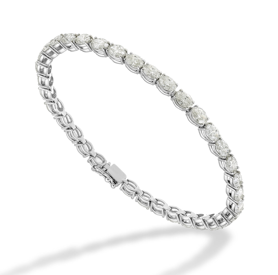 World Diamond Group bracciale tennis con diamanti ovali BPU009DI-22217110002