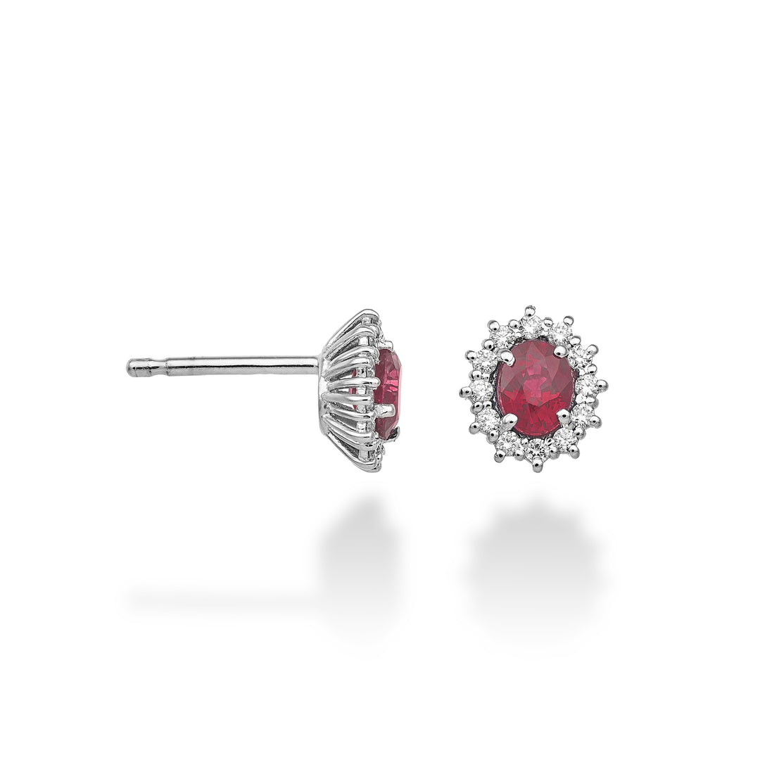 Nihama or 18k rubino ovale 5x4 ct.0,80 diam. ct.0,20 NO5104O4RBC