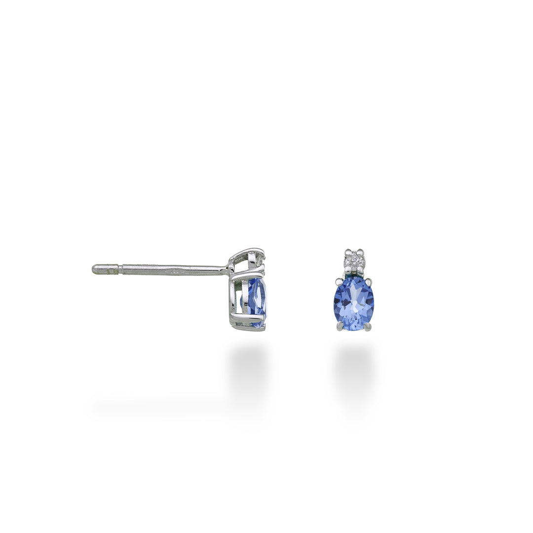 Nihama o tanzanita de 9k n. ovalado 4x3 ct.0,28 diam. ct.0,02 NO5162R4TZN