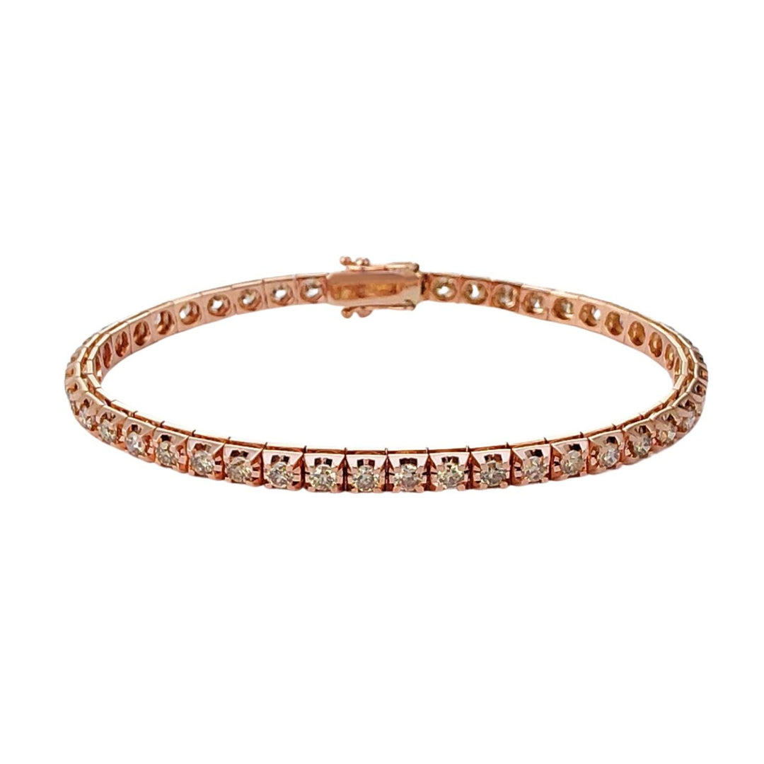 World Diamond Group bracciale tennis piramide d.brown mm 400 19cm BTQ069BW400-190