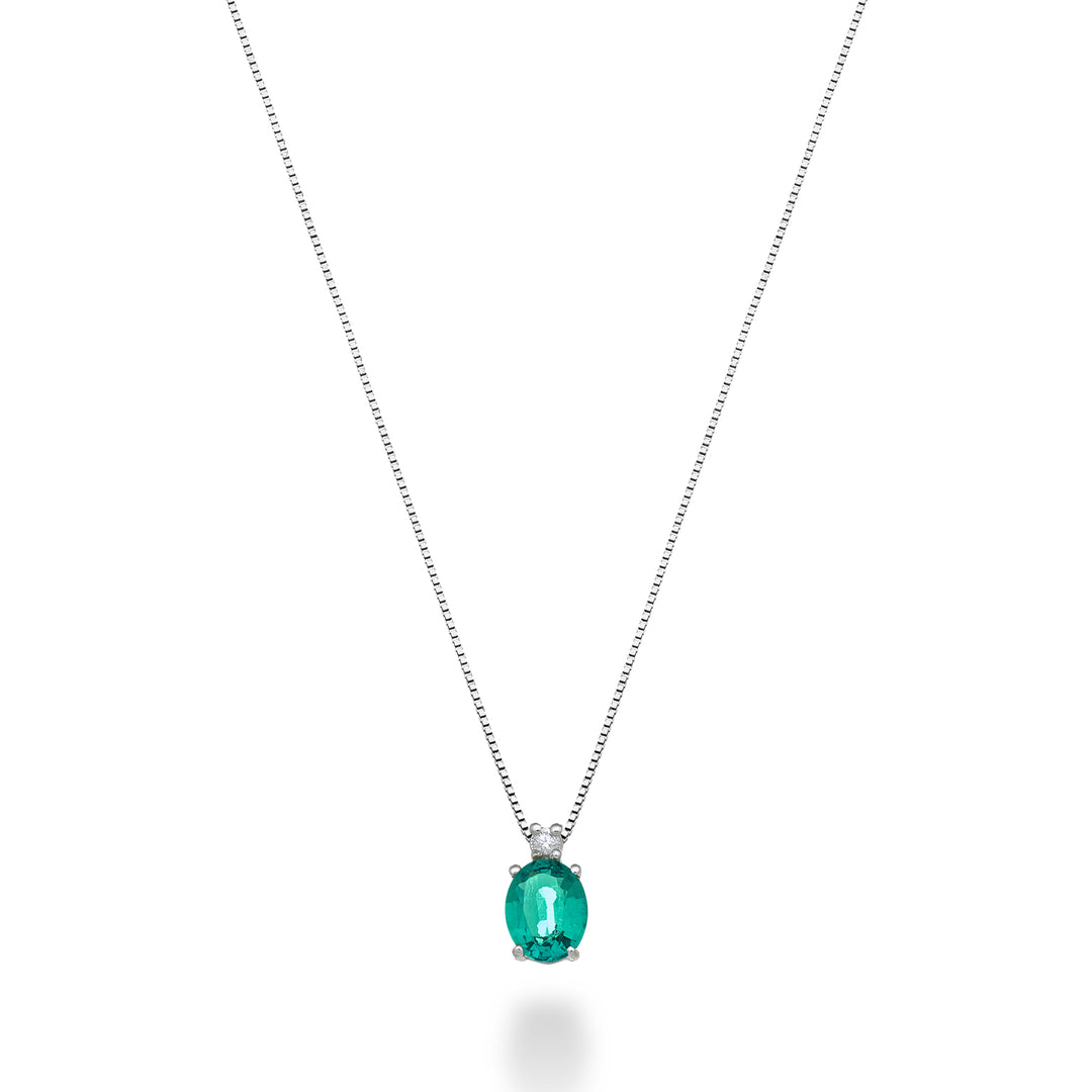 Mikiko cl 9k esmeralda ovalada 4x3 ct.0,15 diam. ct.0,01 MD5180R4BE