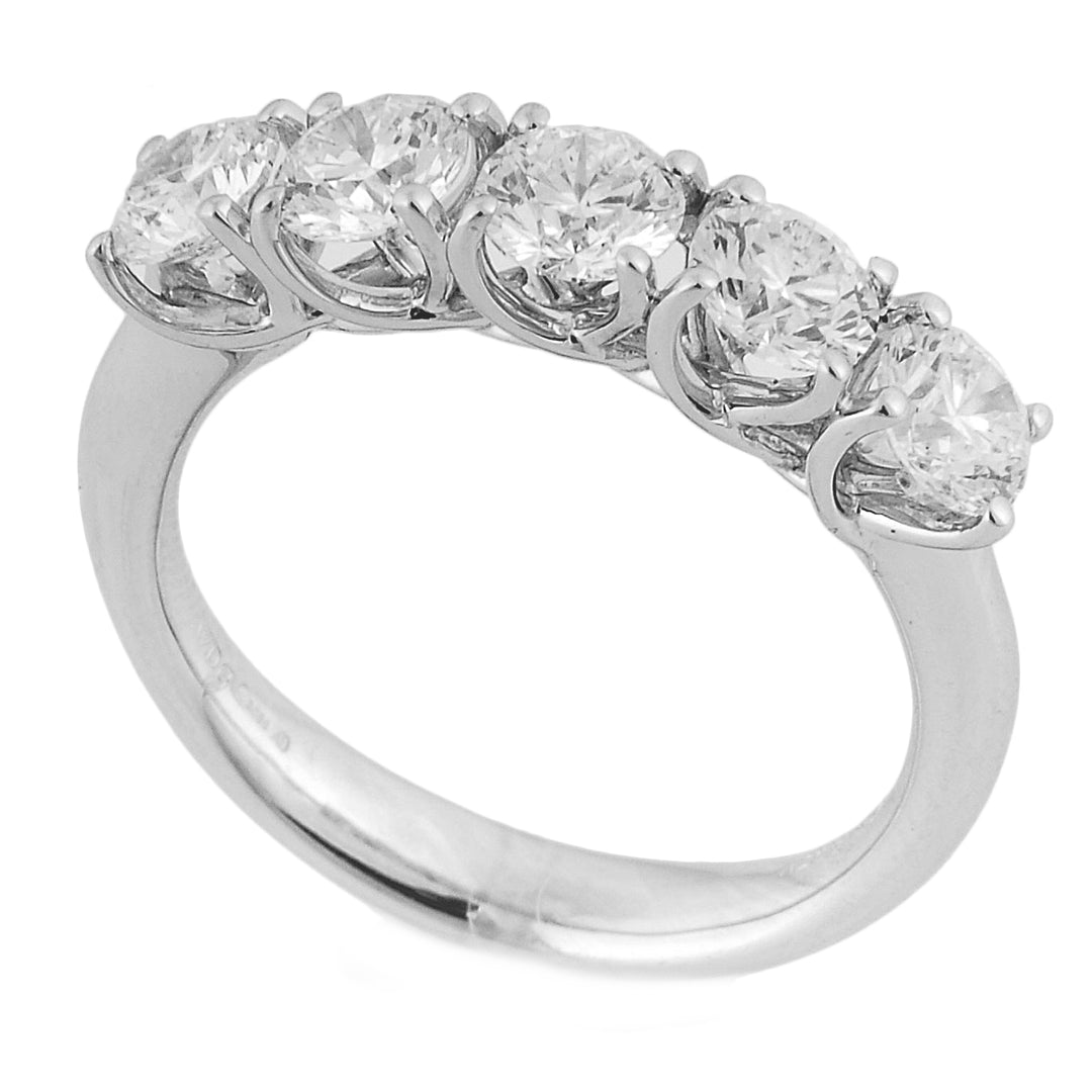 Bague de grâce linéaire Golay riviera 5 pierres total ct. 1.50ABTRE1546-23045110031