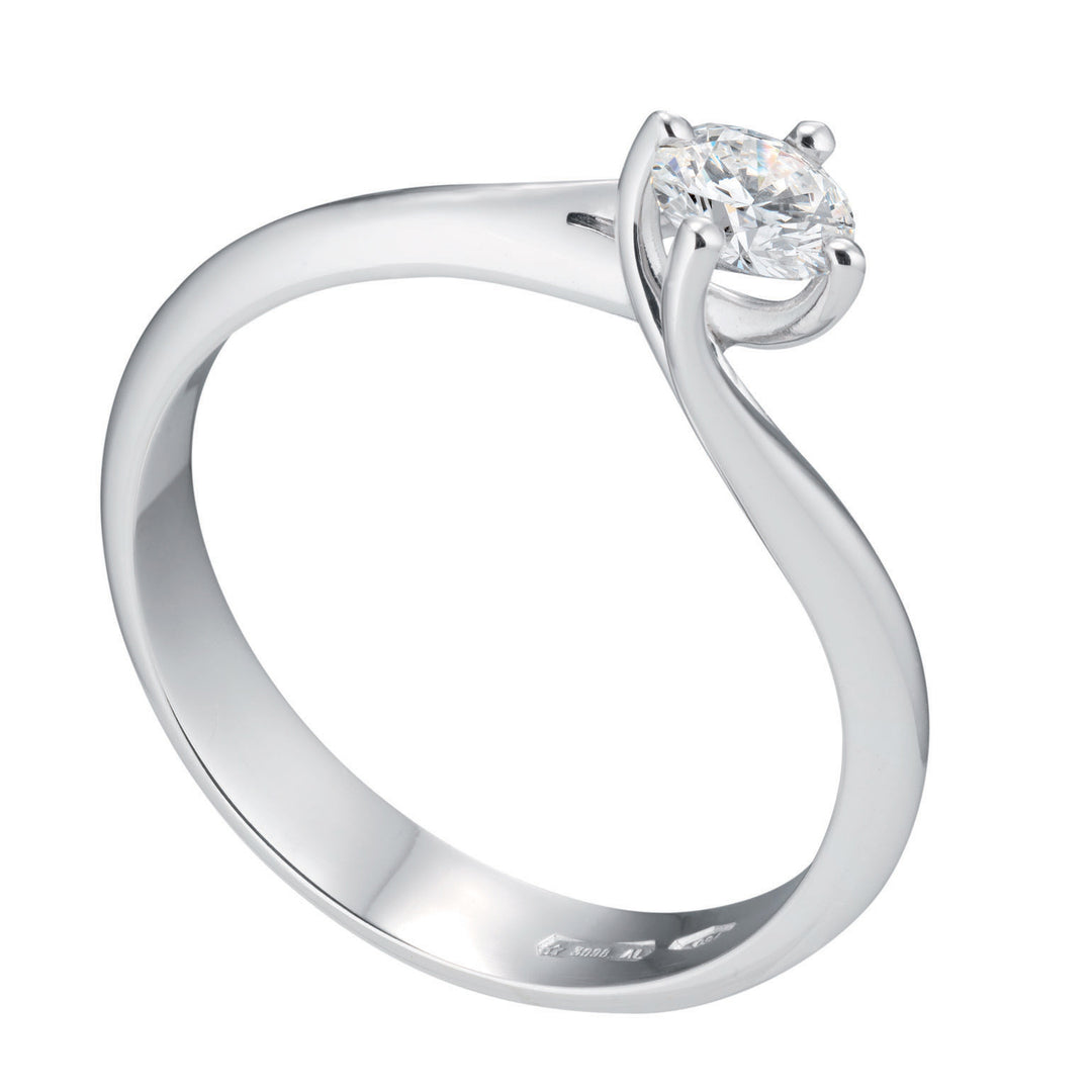 World Diamond Group platinum solitaire ring AB1625PT-25169110124