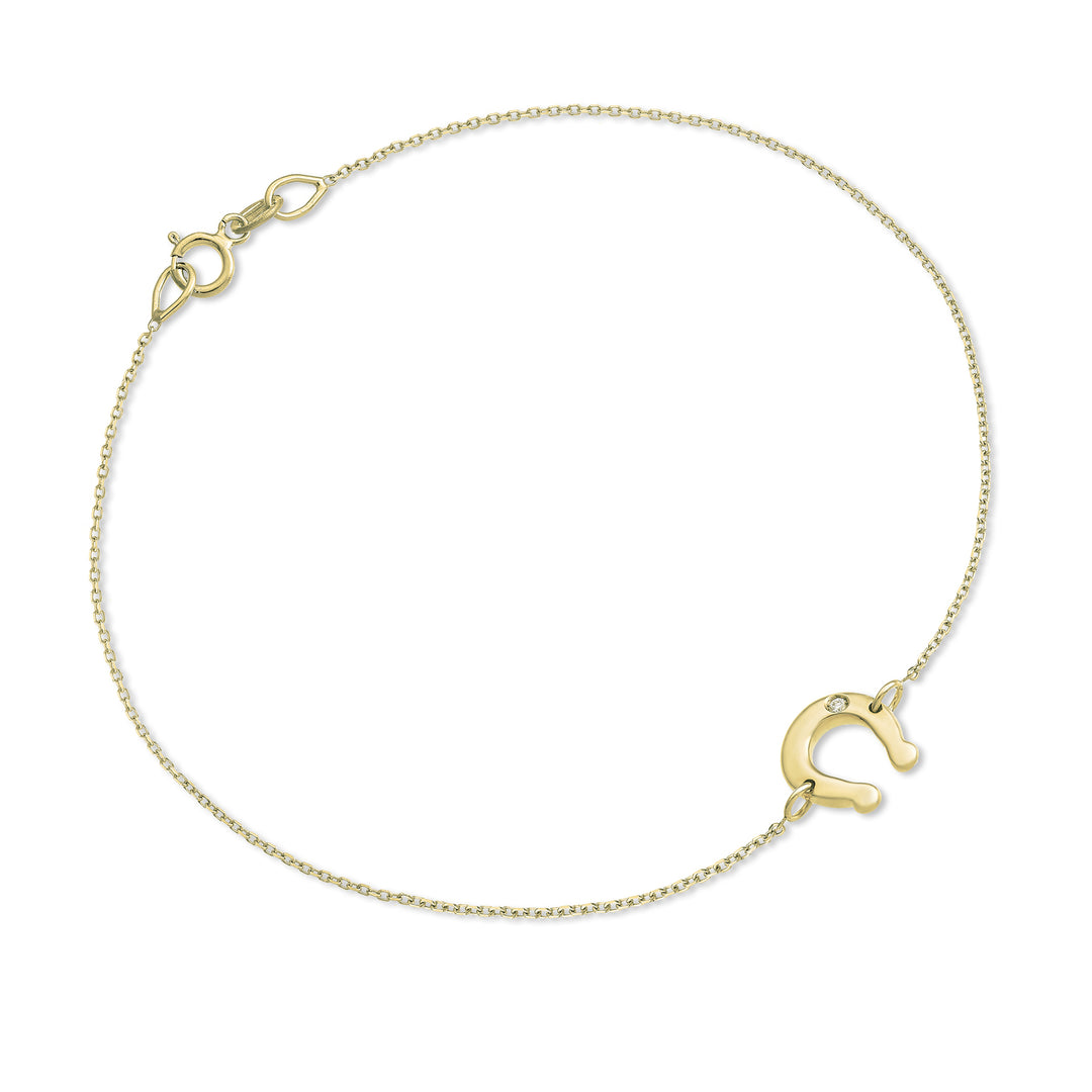 Nihama br fer à cheval 18 carats 0,01 ct or jaune NB5046O1BR001