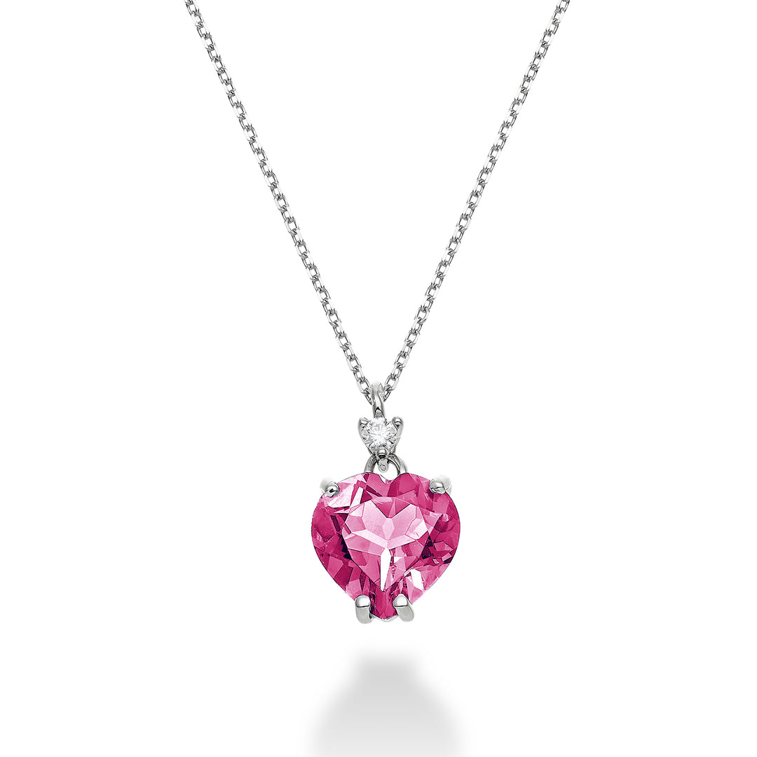 Nihama cl 18k topacio rosa corazón 8x8 ct.2,10 diam. unidad 0,025 NPCL198DITPPK88O4