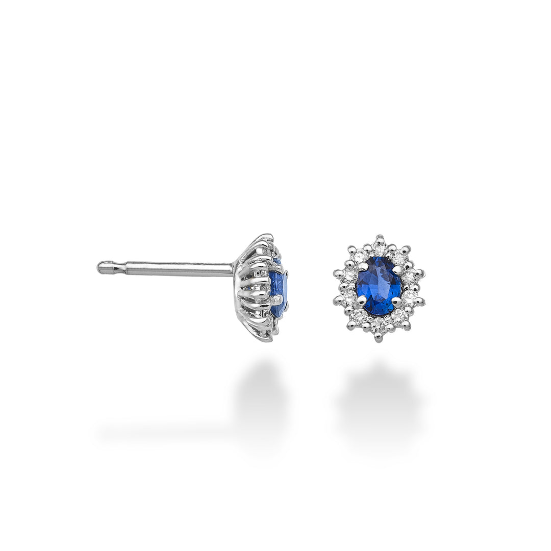 Nihama o zafiro de 18k no. ovalado 4x3 ct.0,40 diam. 0,16 quilates NO5103O4ZFN