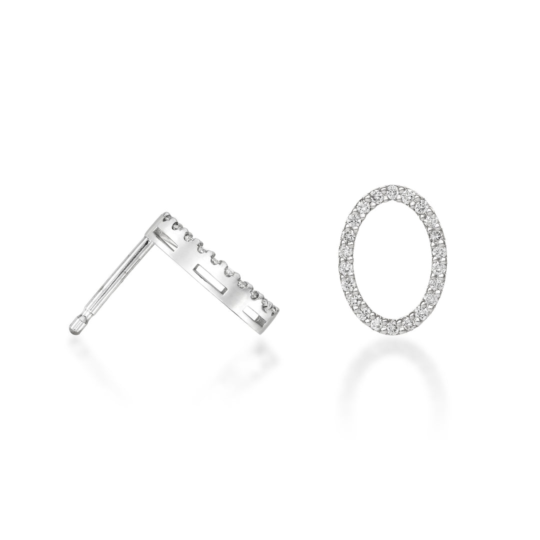 Diamants Golay ou géométries de forme ovale 18 carats or blanc 0,26 ct GOFOVDIO4