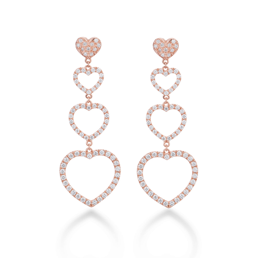 Golay orecchini amami cuori pendenti diamanti incassati OFCU002DI-24213110015