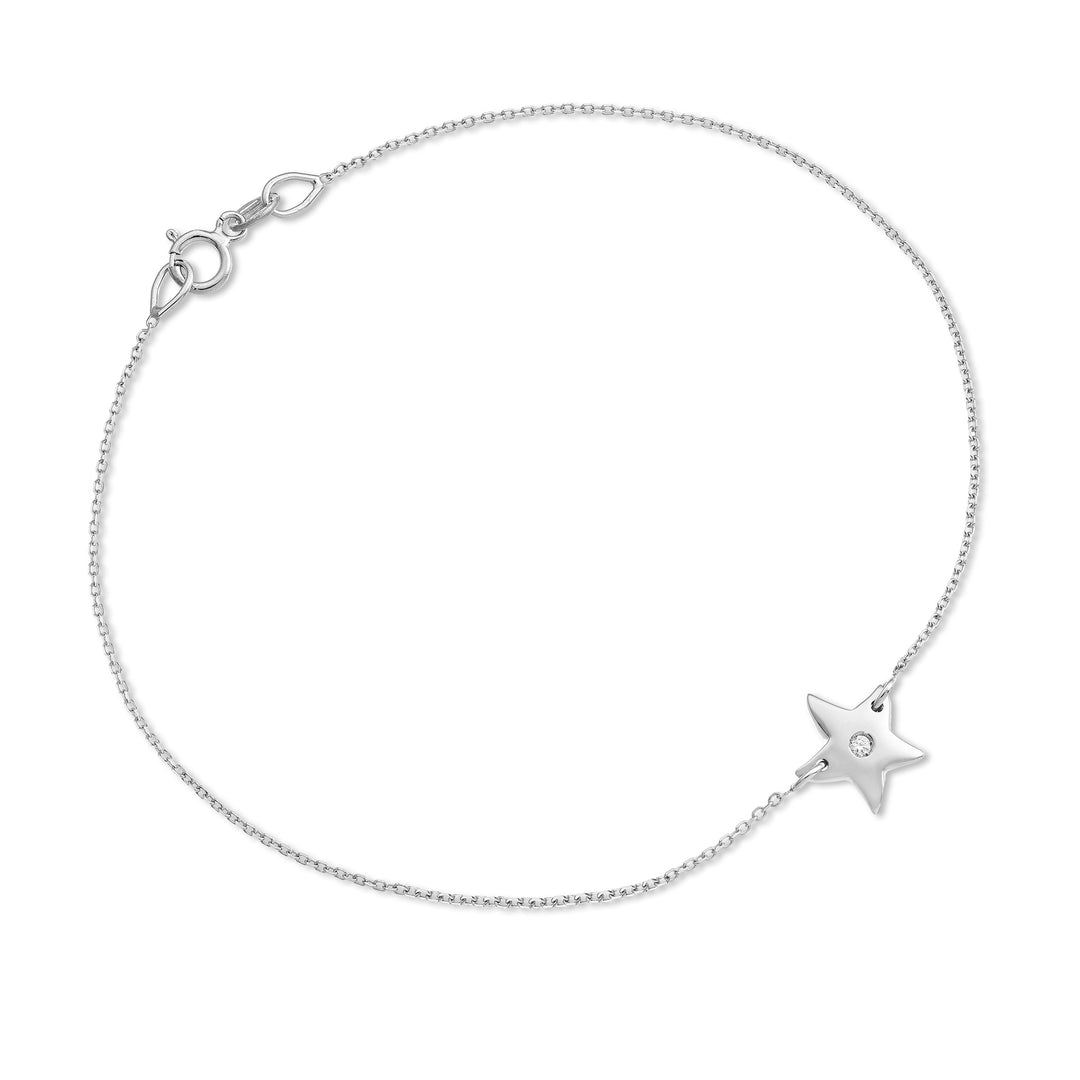 Nihama br estrella de mar de 18k oro blanco de 0,01 ct NB5050O4BR001