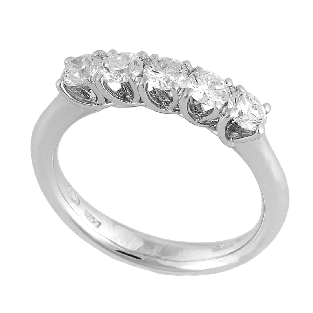 Golay linear grace ring riviera 5 stones total ct. 1.00 ABTRE1545-21081110036