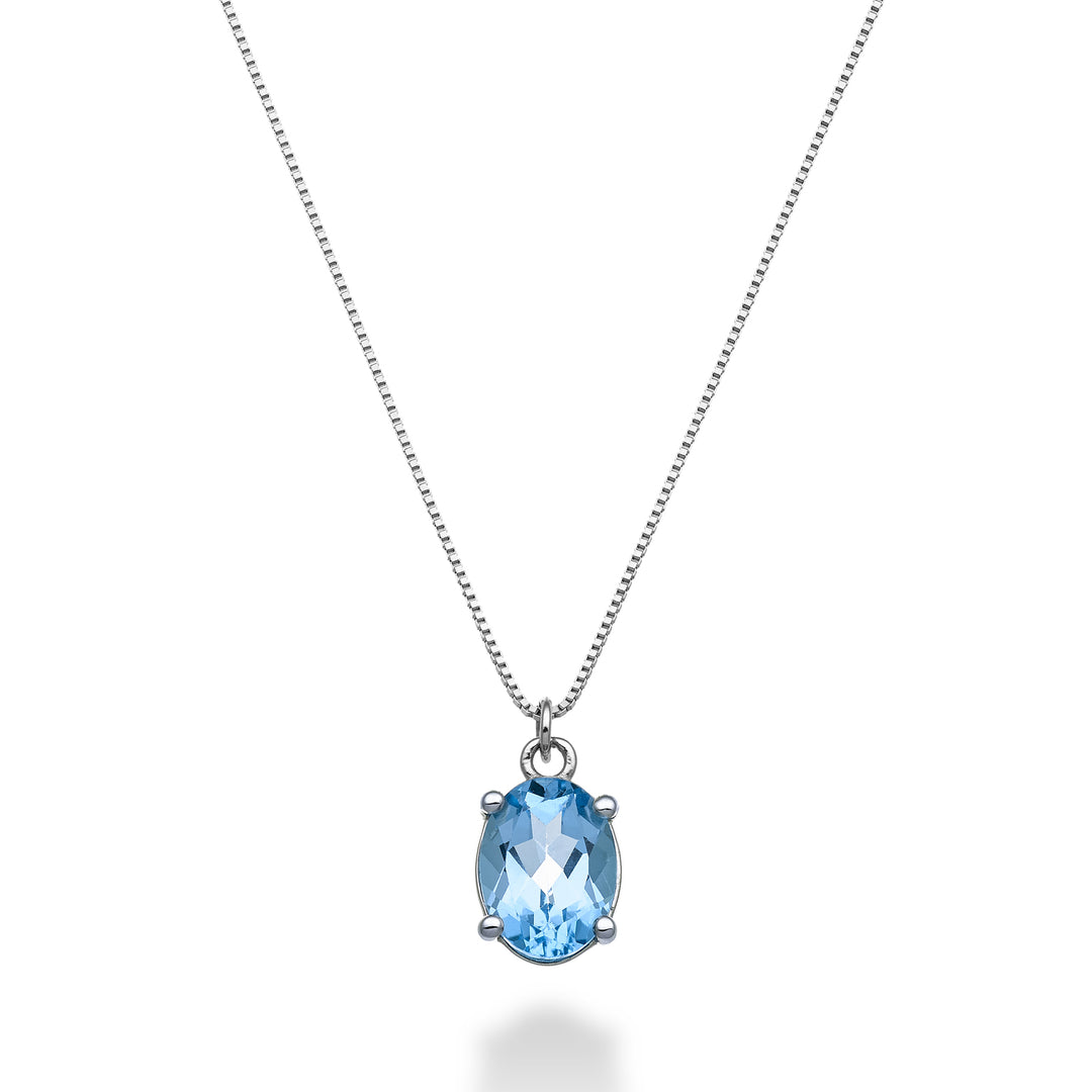 Nihama cl 18k topazio azzurro ovale 8x6 ct.1,50 ND5142O4TPAZ