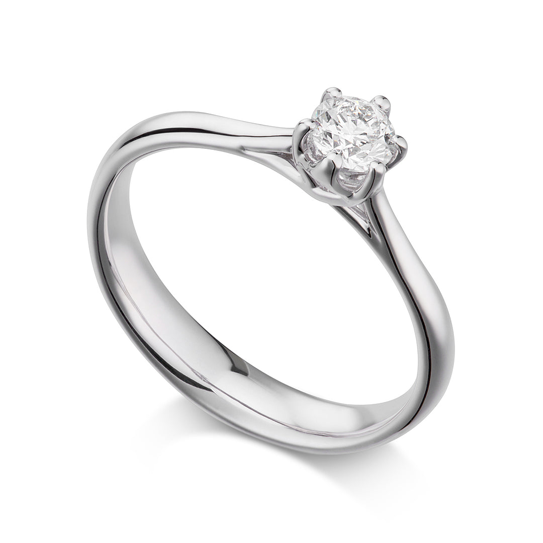 World Diamond Group solitaire ring with 6 prongs ASL040DI-22238110013