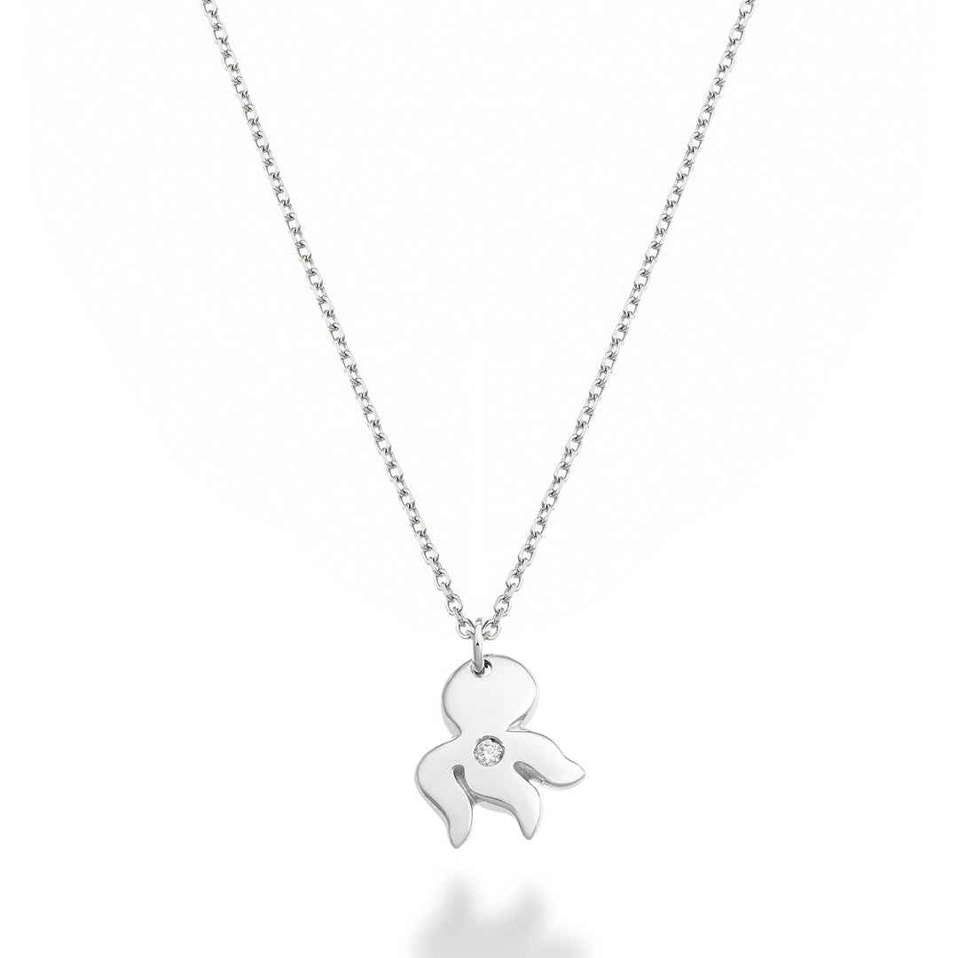 Mikiko cl 18k octopus 0.01 ct white gold MD5137O4BR001
