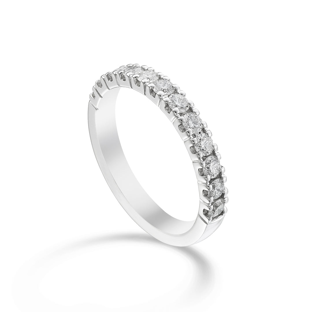 Bague demi-tour linéaire Golay en or blanc ct. 0,72 AETMG022DI072B-23249110032